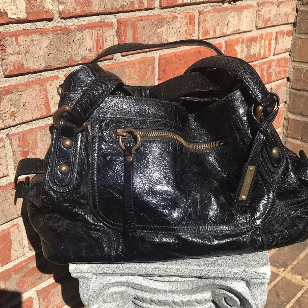🚨B2G1 ABRO Black Brass Shoulder Purse w/ Strap